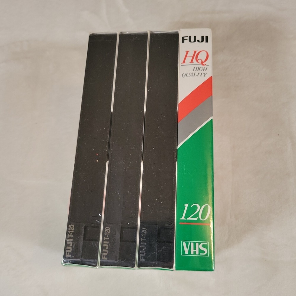 FUJI 4 Pack Blank VHS Video Tapes 6Hours HQ 120 NEW & Sealed‎ FUJIFILM T-120 - Picture 3 of 7